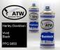 Preview: Harley-Davidson, Vivid Black, PPG 9850: 400ml Sprühdose + 400ml Klarlack - Set, von ATW Autoteile West.